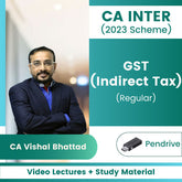 CA Inter GST (Indirect Tax) (Regular) Video Lectures by CA Vishal Bhattad (Pendrive)